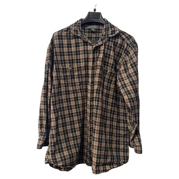 DAKOTA flannel plaid button down shirt long sleeve men's‎ XLT - Picture 1 of 3